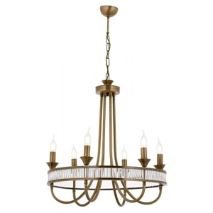 60 cm Metal Kristal Avize, Eskitme Kaplama Tasarım