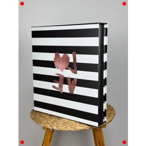 600 Fotoğraflık Love Desenli Kutu Albüm, 10x15cm