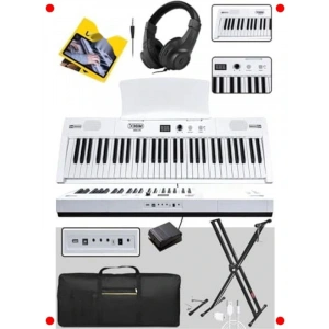 61 Tuşlu Dijital Org Seti, Hassas Tuşlar, Bluetooth, USB