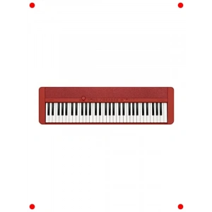 61 Tuşlu, Vuruş Hassasiyetli Dijital Klavye - Kırmızı