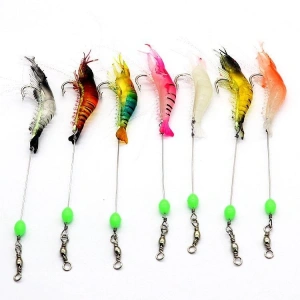 7 Adet Kancalı Fosforlu Silikon Yapay Olta Yem Seti, 8cm