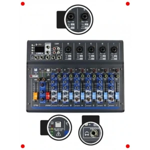 7 Kanal Ses Mikseri | USB Kayıt & Efekt Destekli