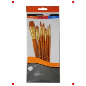 7li Kısa Sap Taklon Fırça Seti