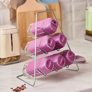 7 Parça Üçgen Cam Baharat Takımı - Pratik ve Kullanışlı