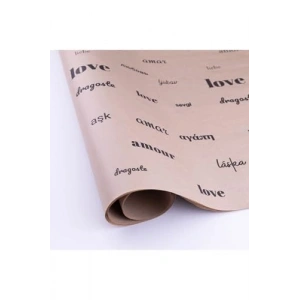 70x100 cm Boyutunda 5 Adet Love Temalı Paket Kağıdı
