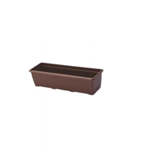 7,5 litre uzun balkon saksısı seti, 17x50 cm ebatlarında