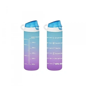 750 cc Mavi Motivasyon Su Matarası, Plastik Yapı