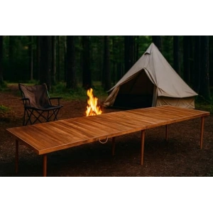 75x228 cm Katlanır Bahçe Piknik Matı - Ceviz Renk