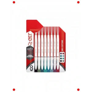 8li Moda Jel Kalem Seti, Orta Uç (0,7 mm)