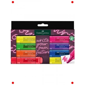 8li Şeffaf Renk Fosforlu Kalem Seti