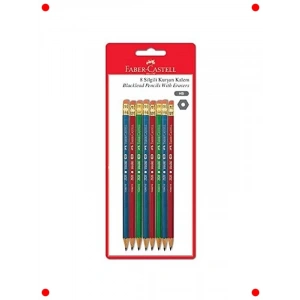 8li Silgili Kurşun Kalem Seti