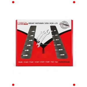 8 Parça Krom Vanadyum Açık Ağız Anahtar Seti