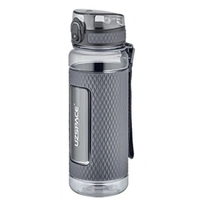 800 ml gri renkli silikon korumalı kaydırmaz su matarası