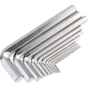 9 Parça Çelik Alyan Anahtar Seti, 1,5 mm ile 10 mm Arası Boyutlar