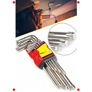 9 Parça Çelik Yıldız Alyan Anahtar Takımı 120mm