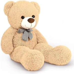 90 cm Peluş Ayıcık - %100 Yerli Üretim, Papyonlu