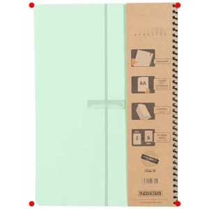 A4 5 Konulu Spiralli Defter - Yeşil Pastel