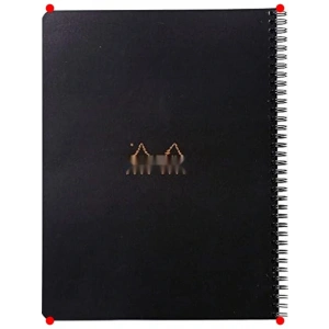 A4 Boyut Siyah Spiralli Çizgili Defter