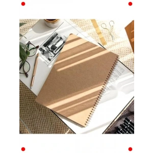 A4 Kareli Kraft Kapak Not Defteri 70 Yaprak