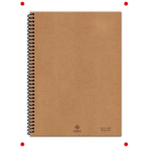 A4 Kareli Spiralli Kraft Kapak Defter (140 Sayfa)