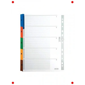 A4 Klasik 1-5 Rakamlı Karton Ayraç Seti