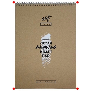 A4 Kraft Çizim Bloğu, 70 gr, 50 Yaprak
