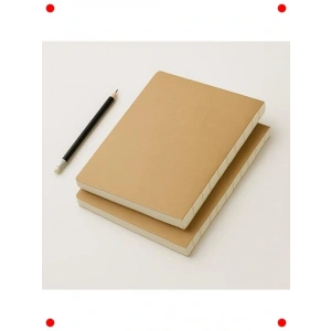 A4 Kraft Kapaklı Çizgisiz Defter - 180° Açılabilir