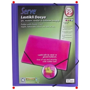 A4 Lastikli Evrak Dosyası - Mor