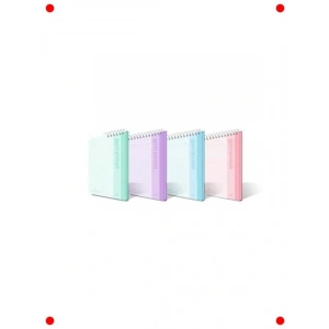 A4 Pastel Renk Spiralli Bloknot - Düz Sayfa, 80 Yaprak