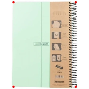 A4 Pastel Yeşil 7 Bölmeli Spiralli Defter (210 Yaprak)