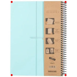 A4 Spiralli 5 Konulu Pastel Defter - 150 Yaprak Mavi