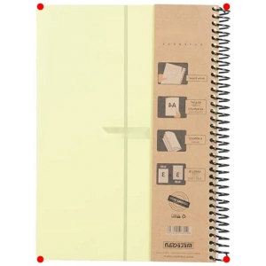 A4 Spiralli Defter - 6 Konu (Kareli/Çizgili) - Sarı