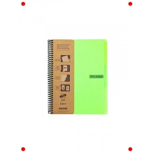 A4 Spiralli Defter - 7 Konu, 210 Yaprak, PP Kapak, Yeşil