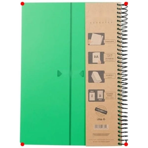 A4 Spiralli Ders Defteri - 5 Konulu, Yeşil