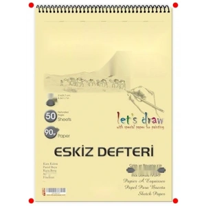 A4 Spiralli Eskiz Defteri - 50 Yaprak 90 gr