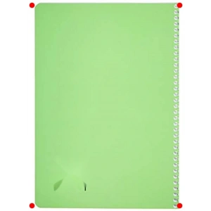 A4 Spiralli Karton Kapaklı Kareli Defter - 144 Yaprak Yeşil