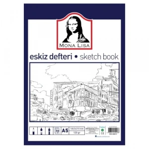 A5 Boyutunda Eskiz Defteri, 50 Yaprak, 120 gr