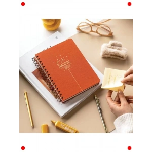 A5 Keten Kapaklı Süresiz Planlayıcı - Mercan