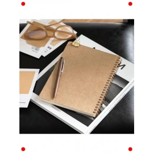 A5 Kraft Kapaklı Noktalı Not Defteri - 70 Yaprak 110 gr