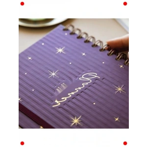 A5 Spiralli 16 Aylık Akademik Ajanda - Bordo