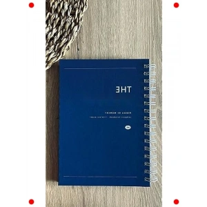 A5 Spiralli Çizgisiz Defter (Marine Mavi Kapak)