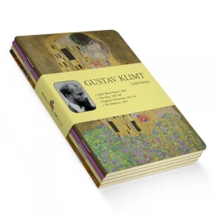 A6 Boyutunda 4lü Defter Seti, 192 Sayfa, Gustav Klimt