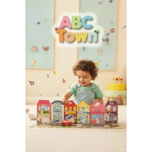 ABC Şehri Multi Aktivite Seti, Yol ve Alfabe Puzzle Kitabı