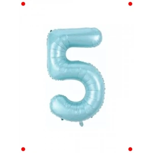 Açık Mavi Rakam Folyo Balon - 80 cm