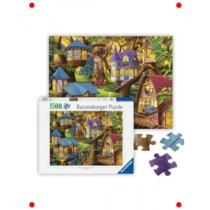 Ağaçlarda Alacakaranlık Manzarası 1500 Parça Yapboz