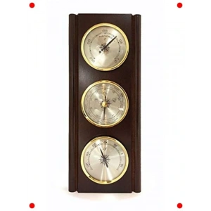 Ahşap Analog Hava İstasyonu - Sıcaklık, Nem, Basınç
