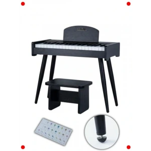 Ahşap Çocuk Piyanosu 37 Tuşlu (Pilli)