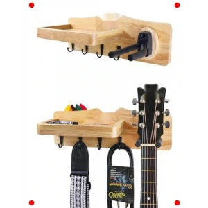 Ahşap Gitar Standı & Duvar Askısı - Şık ve Sağlam