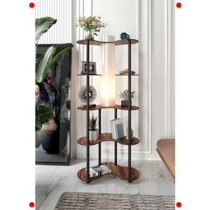 Ahşap Görünümlü Modern Lambader - Şık ve Fonksiyonel