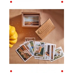 Ahşap Gülümseme Tasarımlı Fotoğraf Kutusu